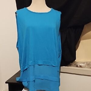 Michael Kors Blue Sleeveless Top
